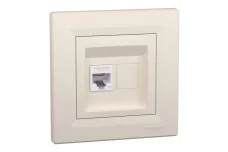Розетка комп'ютерна RJ45 UTP категорія 6 Крем Asfora (EPH4700123)