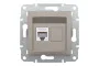 Розетка компьютерная RJ45 UTP категория 6 Asfora Бронза (EPH4700169)