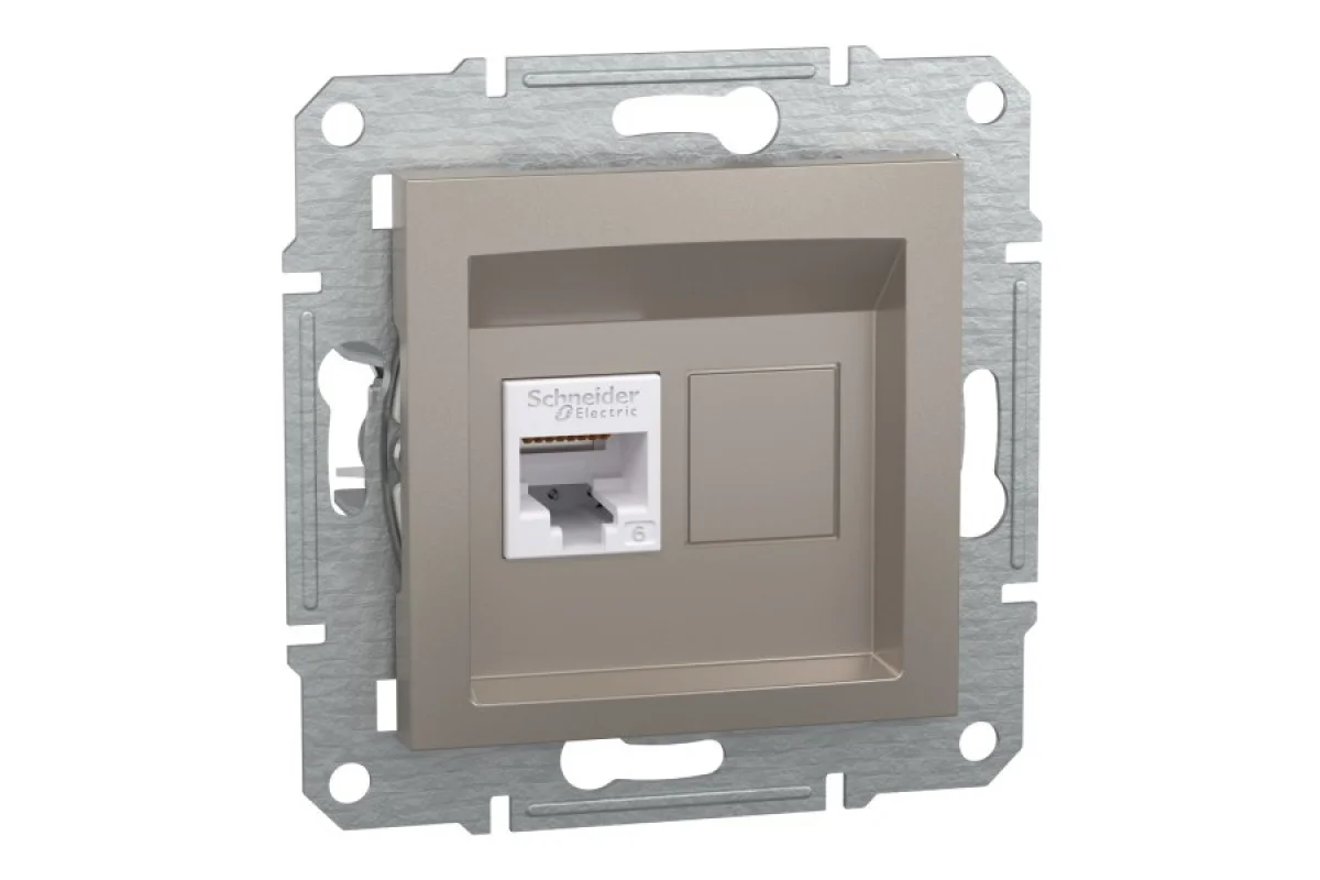 Розетка компьютерная RJ45 UTP категория 6 Asfora Бронза (EPH4700169)