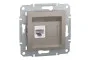 Розетка компьютерная RJ45 UTP категория 6 Asfora Бронза (EPH4700169)