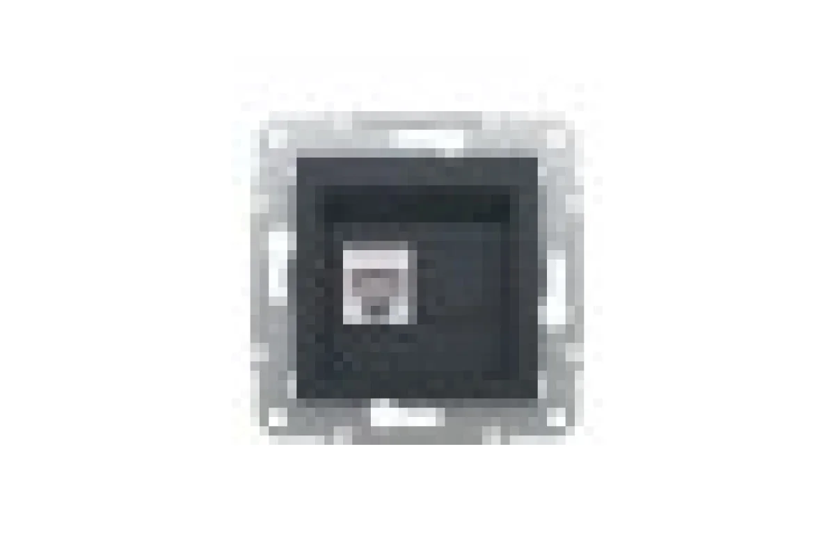 Розетка компьютерная RJ45 UTP категория 6 Asfora Антрацит (EPH4700171)