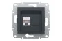Розетка компьютерная RJ45 UTP категория 6 Asfora Антрацит (EPH4700171)