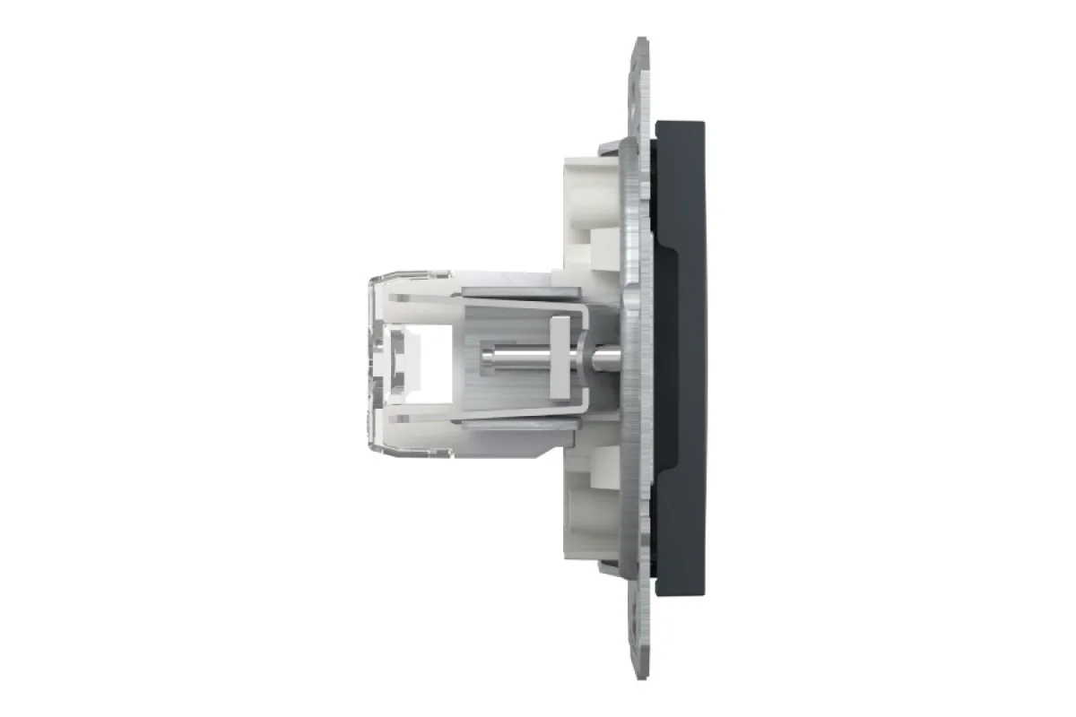 Розетка компьютерная RJ45 UTP категория 6 Asfora Антрацит (EPH4700171)