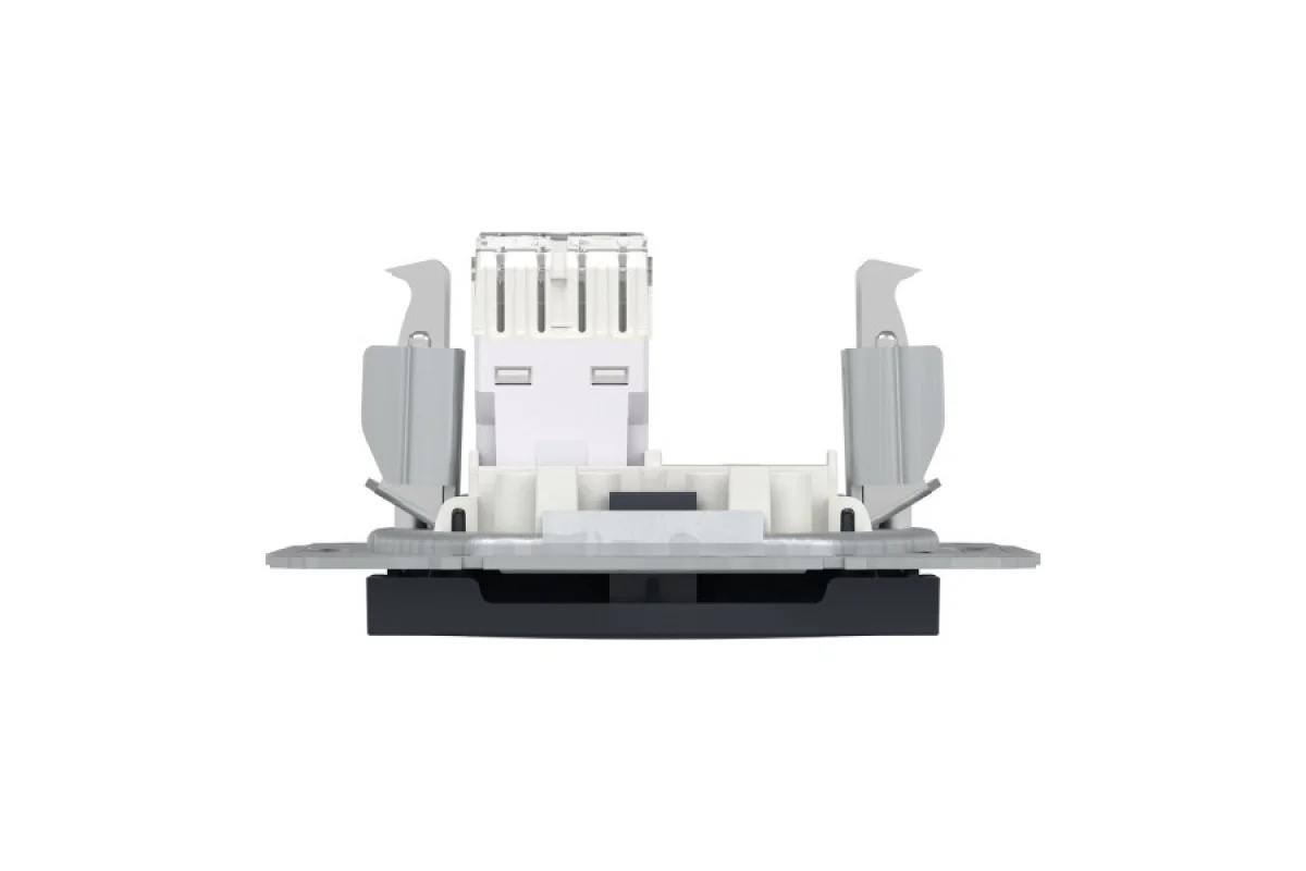 Розетка компьютерная RJ45 UTP категория 6 Asfora Антрацит (EPH4700171)