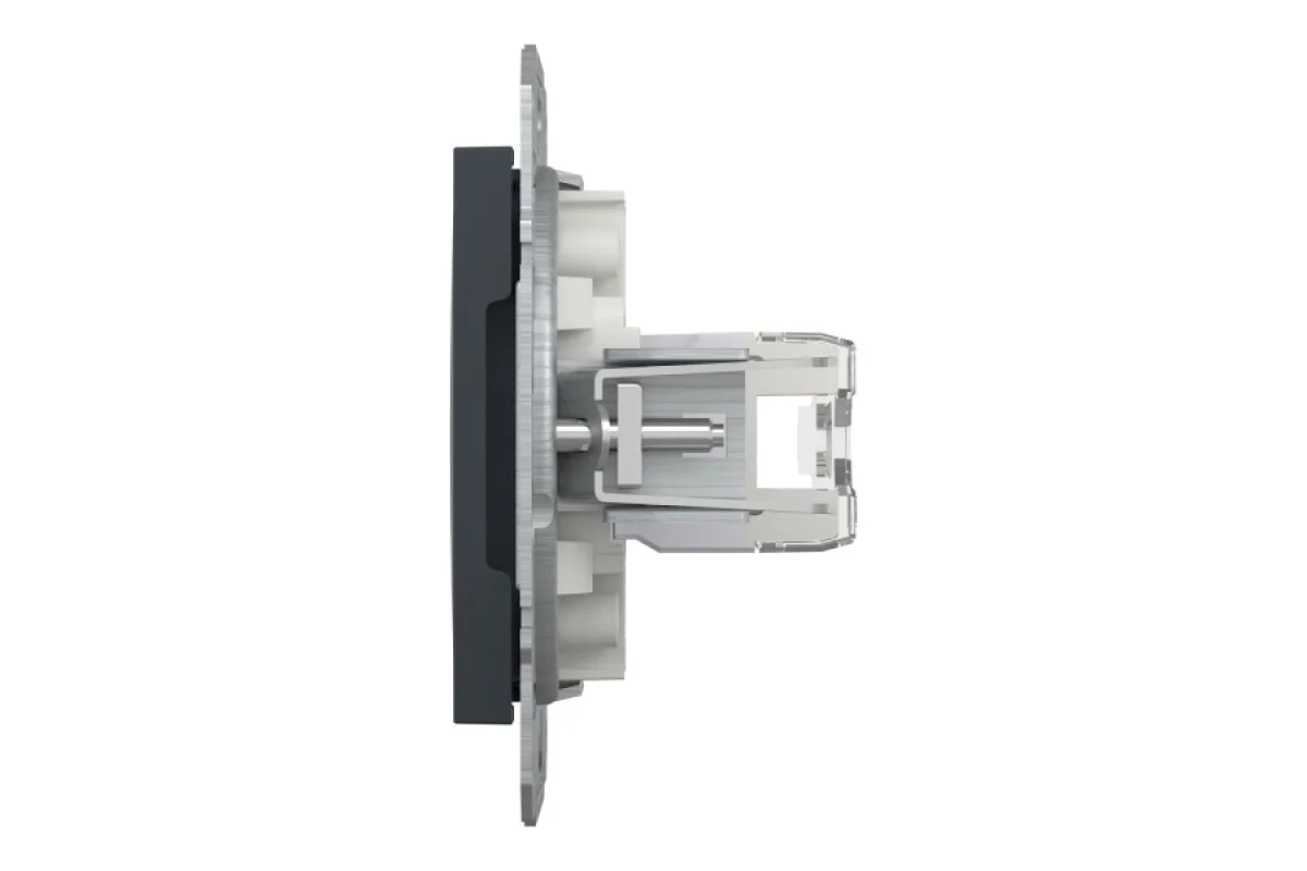 Розетка компьютерная RJ45 UTP категория 6 Asfora Антрацит (EPH4700171)