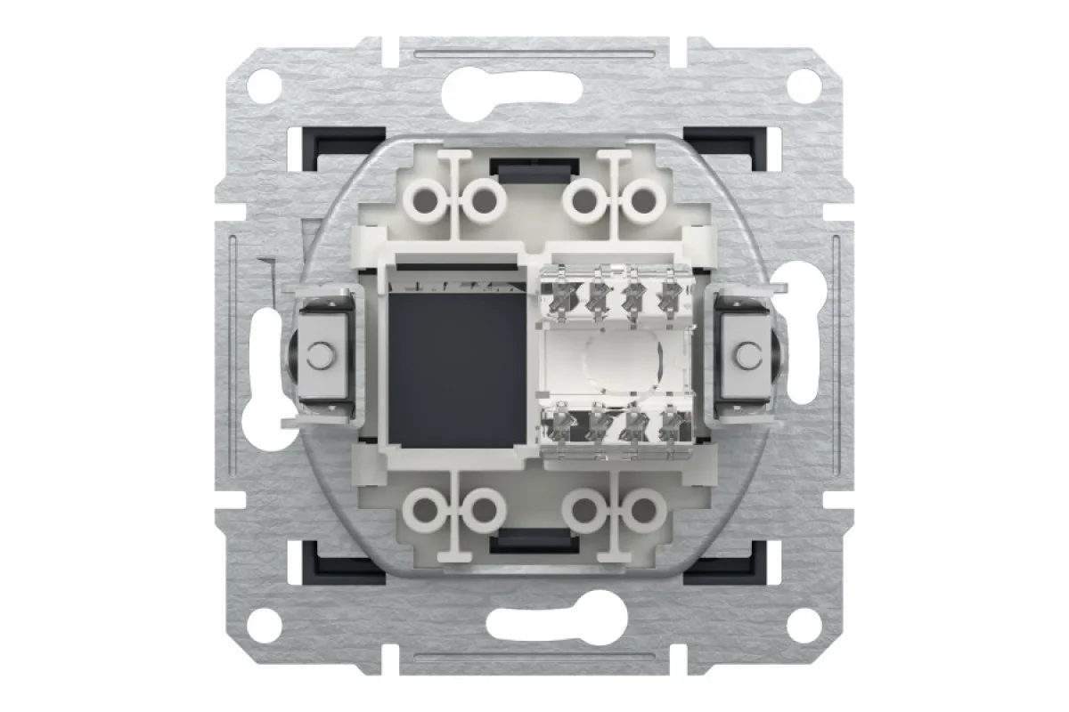 Розетка компьютерная RJ45 UTP категория 6 Asfora Антрацит (EPH4700171)