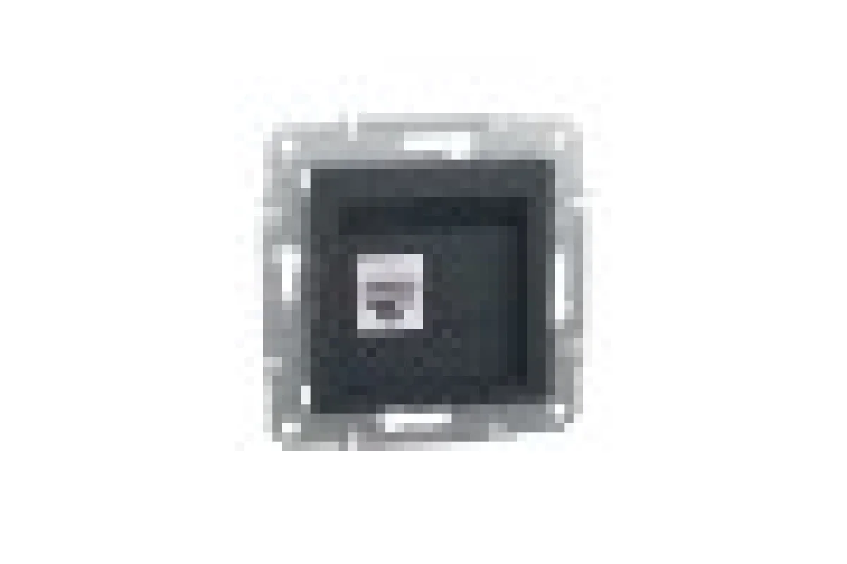 Розетка компьютерная RJ45 UTP категория 6 Asfora Антрацит (EPH4700171)