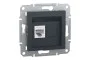 Розетка компьютерная RJ45 UTP категория 6 Asfora Антрацит (EPH4700171)