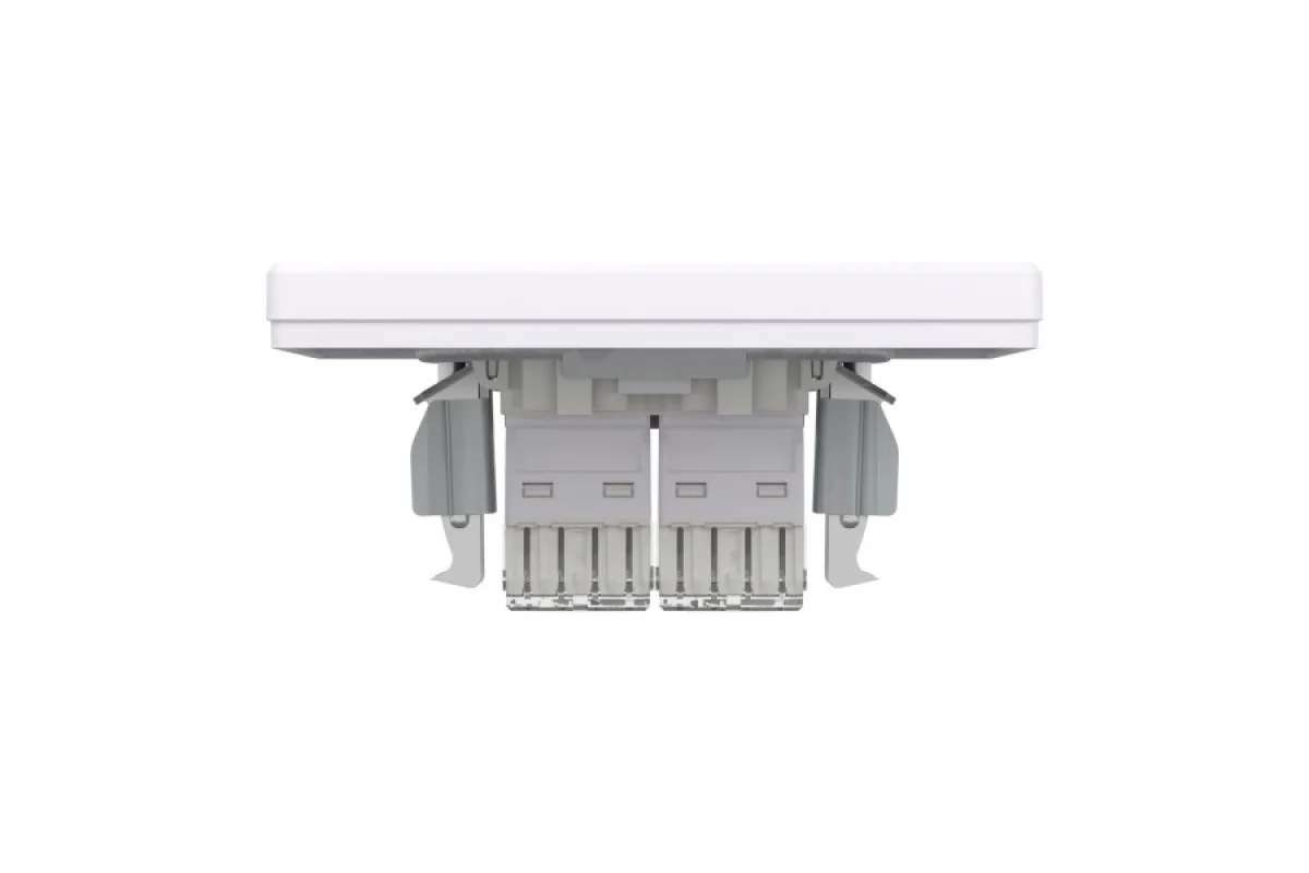Розетка комп'ютерна RJ45 UTP категорія 6 подвійна Біла Asfora (EPH4800121)