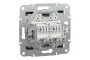 Розетка комп'ютерна RJ45 UTP категорія 6 подвійна Asfora Антрацит (EPH4800171)