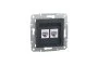 Розетка комп'ютерна RJ45 UTP категорія 6 подвійна Asfora Антрацит (EPH4800171)