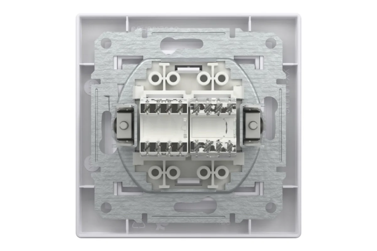 Розетка компьютерная RJ45 категория 5Е И ТЕЛЕФОННАЯ Розетка RJ12 Белая Asfora (EPH4900121)