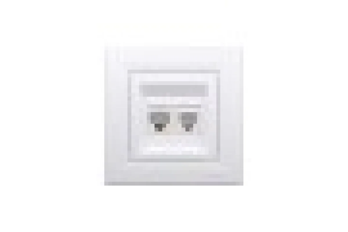Розетка компьютерная RJ45 категория 5Е И ТЕЛЕФОННАЯ Розетка RJ12 Белая Asfora (EPH4900121)