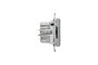 Двойная USB зарядка 2.4 A Asfora сталь (EPH2700362)