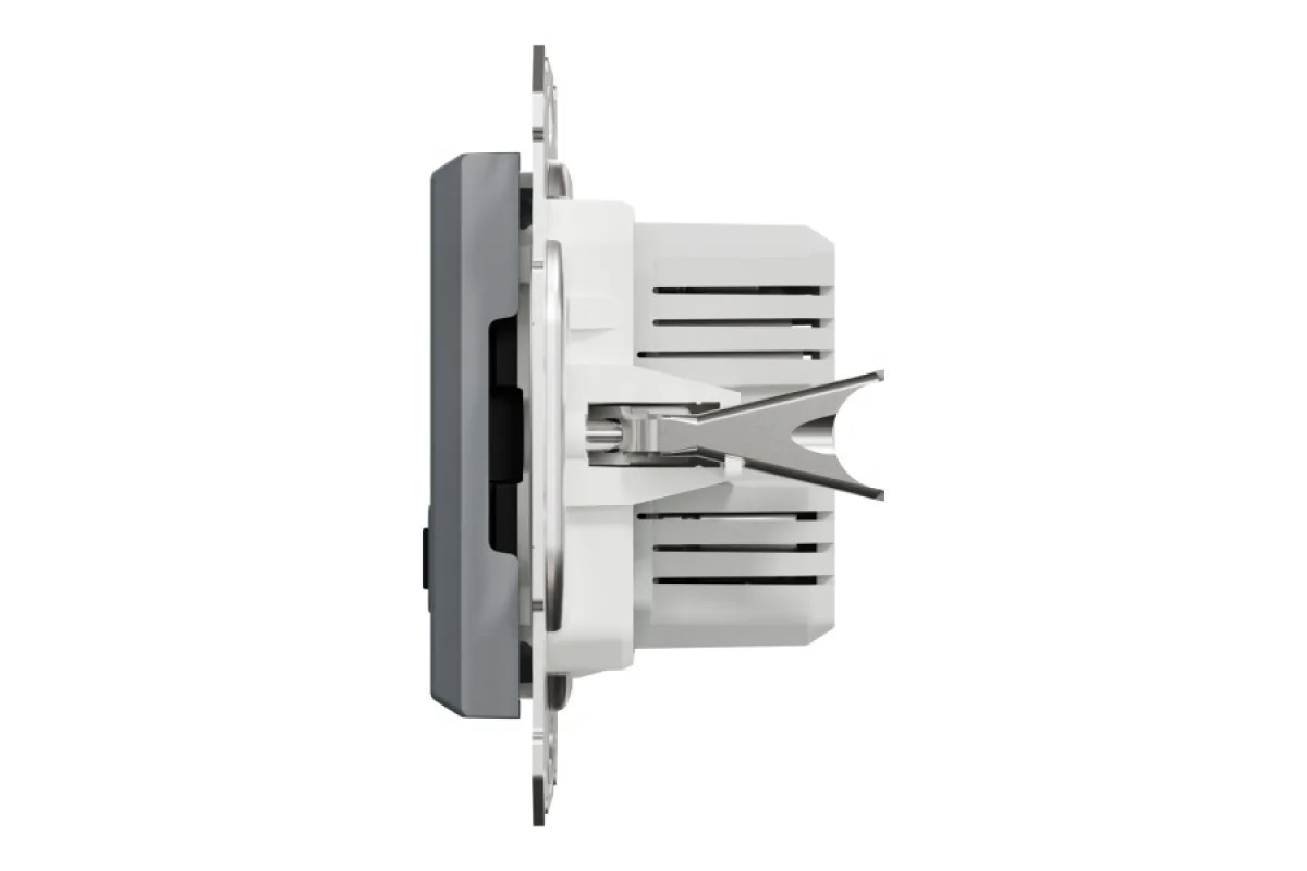 Двойная USB зарядка 2.4 A Asfora сталь (EPH2700362)