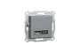 Двойная USB зарядка 2.4 A Asfora сталь (EPH2700362)