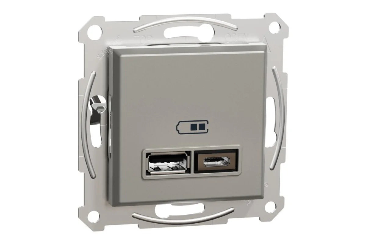 Двойная USB зарядка 2.4 A Asfora бронза (EPH2700369)