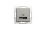 Двойная USB зарядка 2.4 A Asfora бронза (EPH2700369)