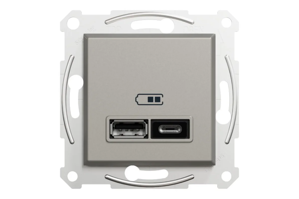 Двойная USB зарядка 2.4 A Asfora бронза (EPH2700369)
