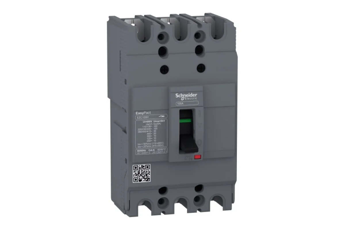Автоматичний вимикач в литому корпусі EasyPact EZC100H 3P 30кА 16A (EZC100H3016)