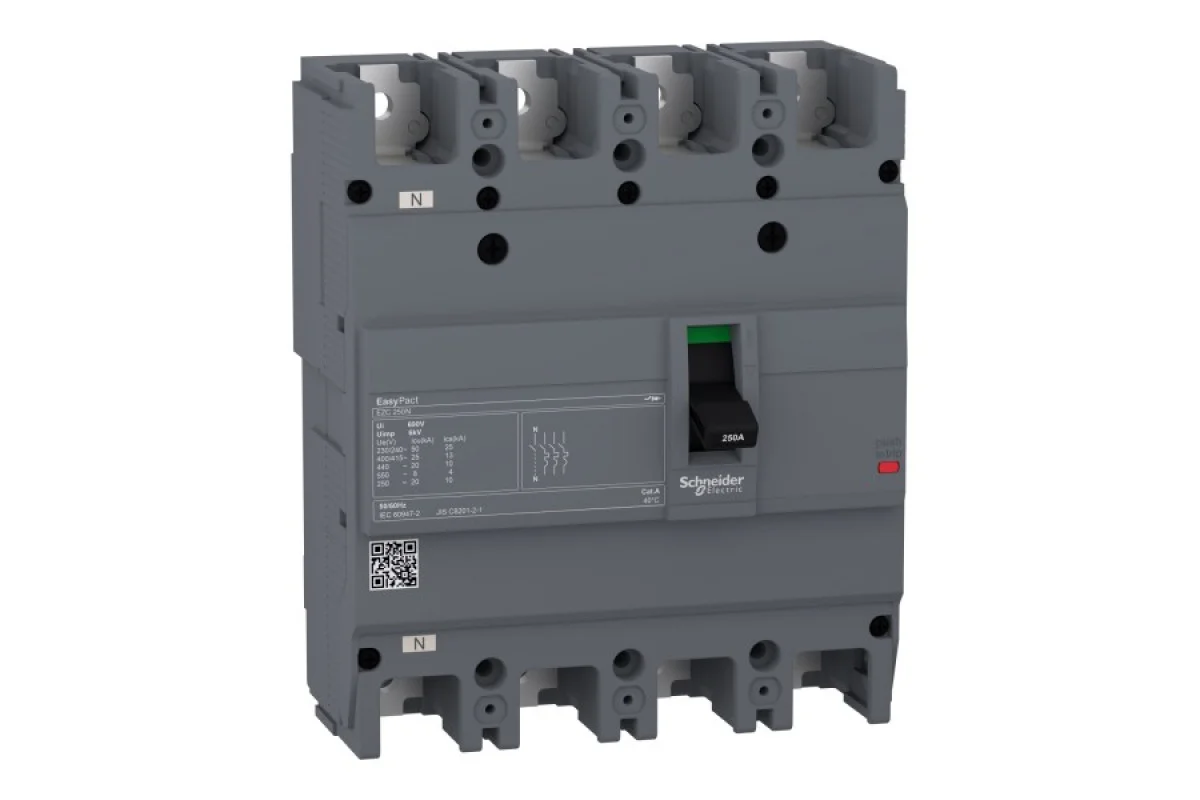 Автоматичний вимикач в литому корпусі EasyPact EZC250N 4P3T 25кА 160А (EZC250N4160)