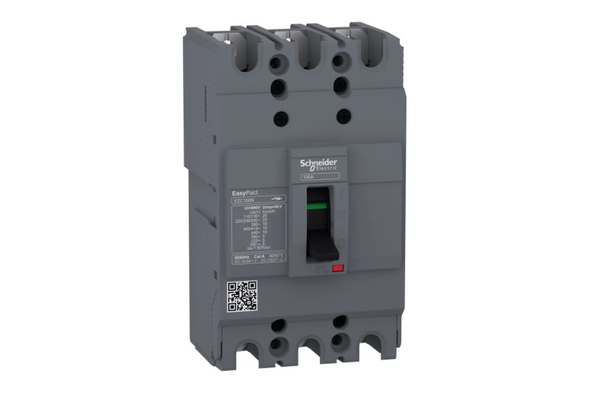 Автоматичний вимикач в литому корпусі EasyPact EZC100N 3P 15кА 75А (EZC100N3075)