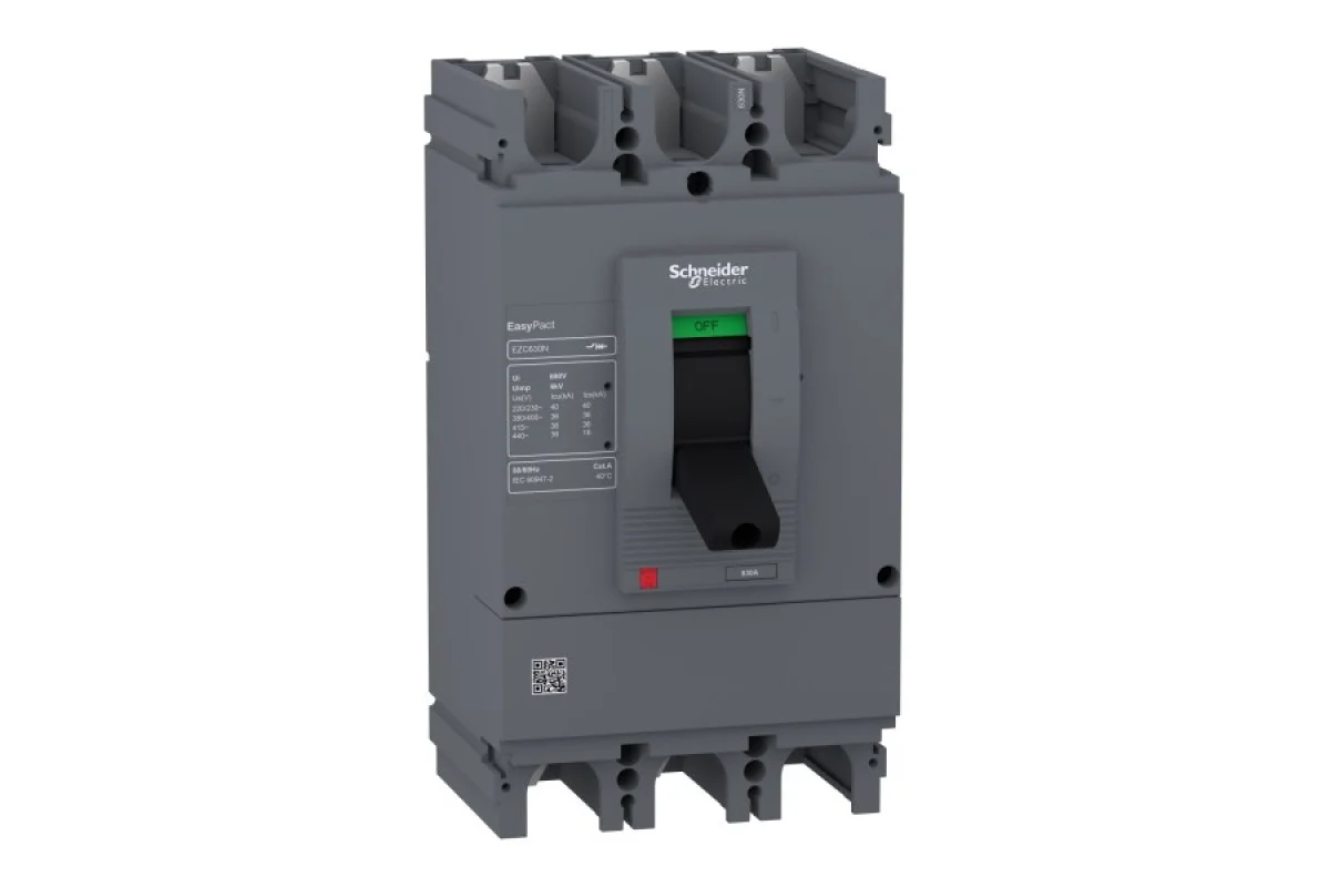 Автоматический выключатель в литом корпусе EasyPact EZC630N 3P3D 36кА 600А (EZC630N3600N)