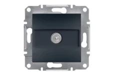 TV Розетка прохідна Asfora Антрацит 8dB (EPH3200371)