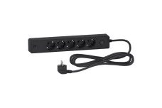 Удлинитель на 5 розеток с заземлением +2*USB черн. 3 м (ST945U3B)