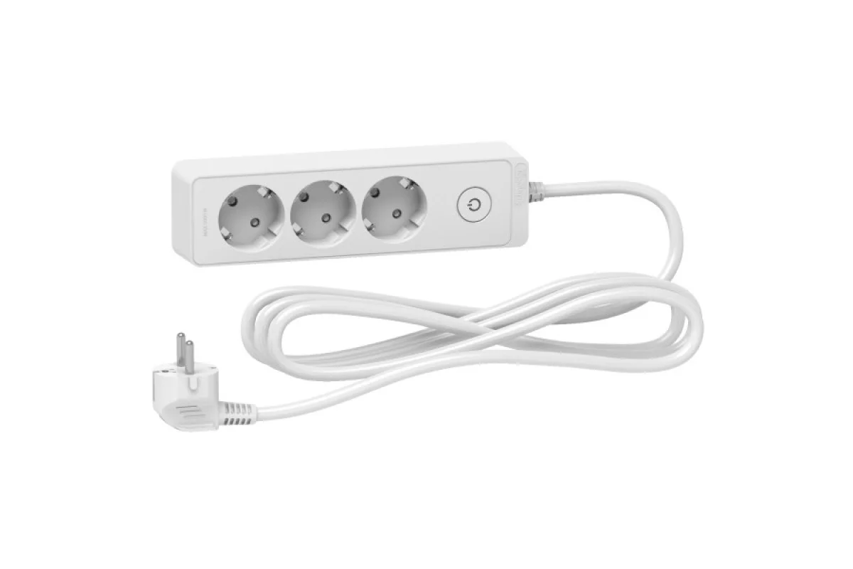 Удлинитель на 3 розетки с заземлением белый 3 м (ST9433W)