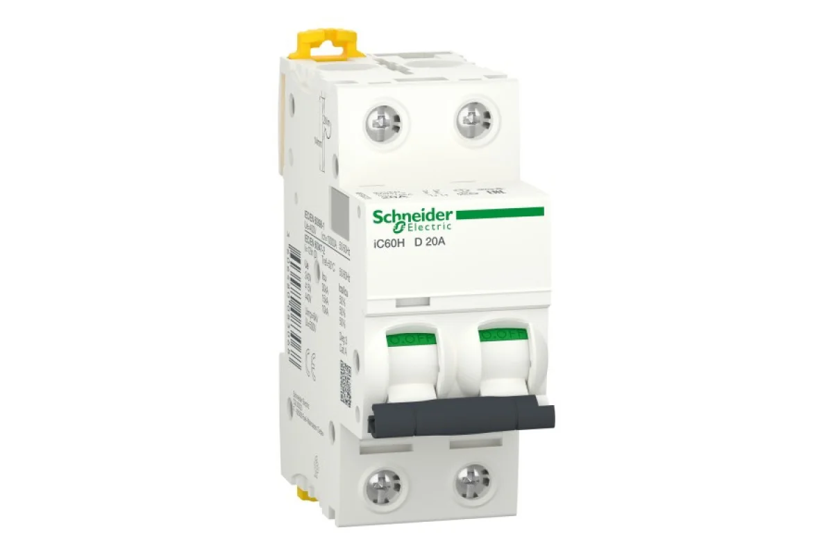Автоматический выключатель iC60H 2P 20A D (A9F85220)