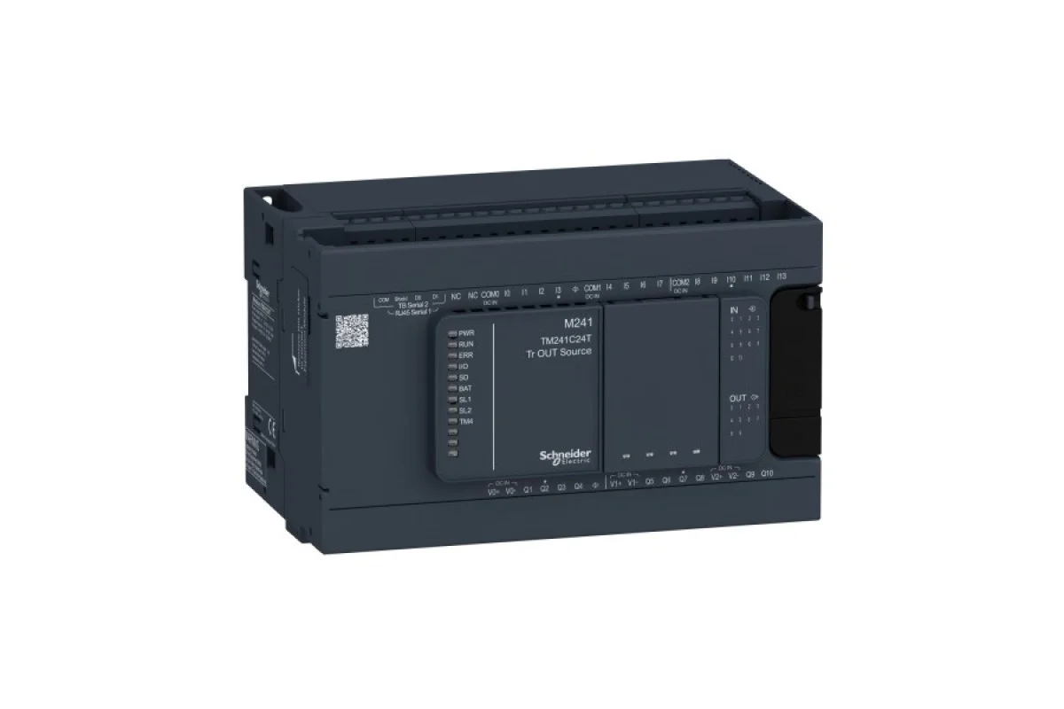 Програмований логічний контролер M241 24 ВХ/ВИХ ТРАНЗ 2RS485 (TM241C24T)