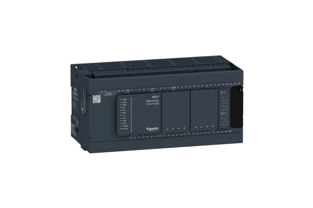 Програмований логічний контролер M241 40 ВХ/ВИХ ТРАНЗ 2RS485 (TM241C40U)