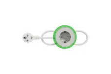 Настільний блок XS, 1 розетка Schuko, 2 метровий кабель, білий (INS44000)