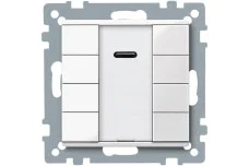 Кнопковий вимикачі KNX, 4-позиційна кнопка з інфрочервоним приймачем, полярний білий, глянцевий, System M (MTN617519)