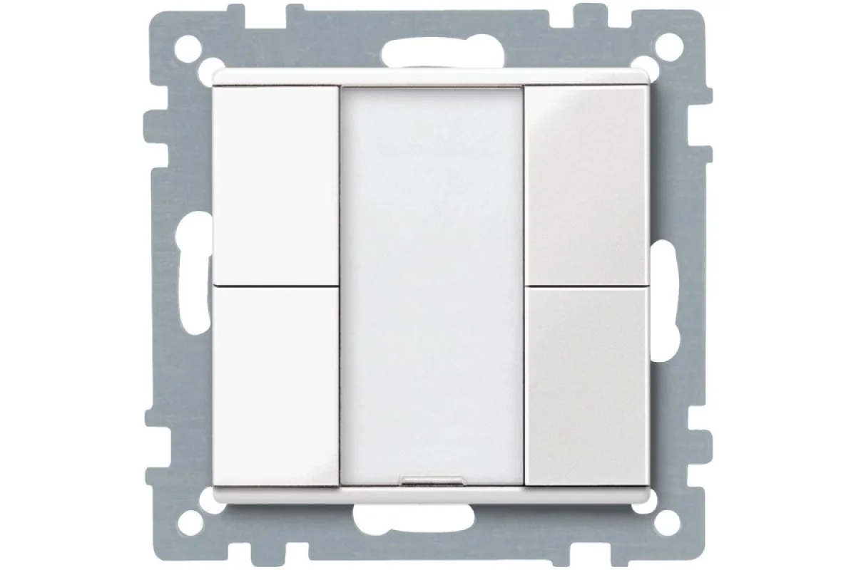 Кнопковий вимикачі KNX, 2-позиційна кнопка, полярний білий, глянцевий, System M (MTN617219)