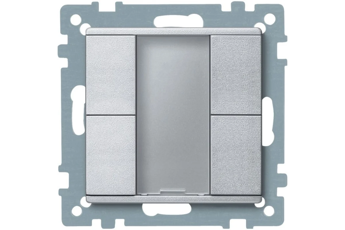 KNX кнопковий пост керування, 2 кнопки, алюміній, System M (MTN627660)